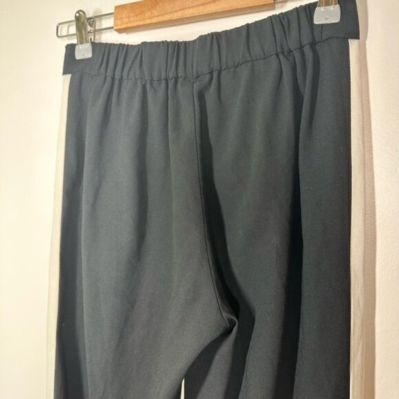 Aritzia Babaton Conan Cropped Pant Black with White Tuxedo Stripe Size 0 - Picture 7 of 9